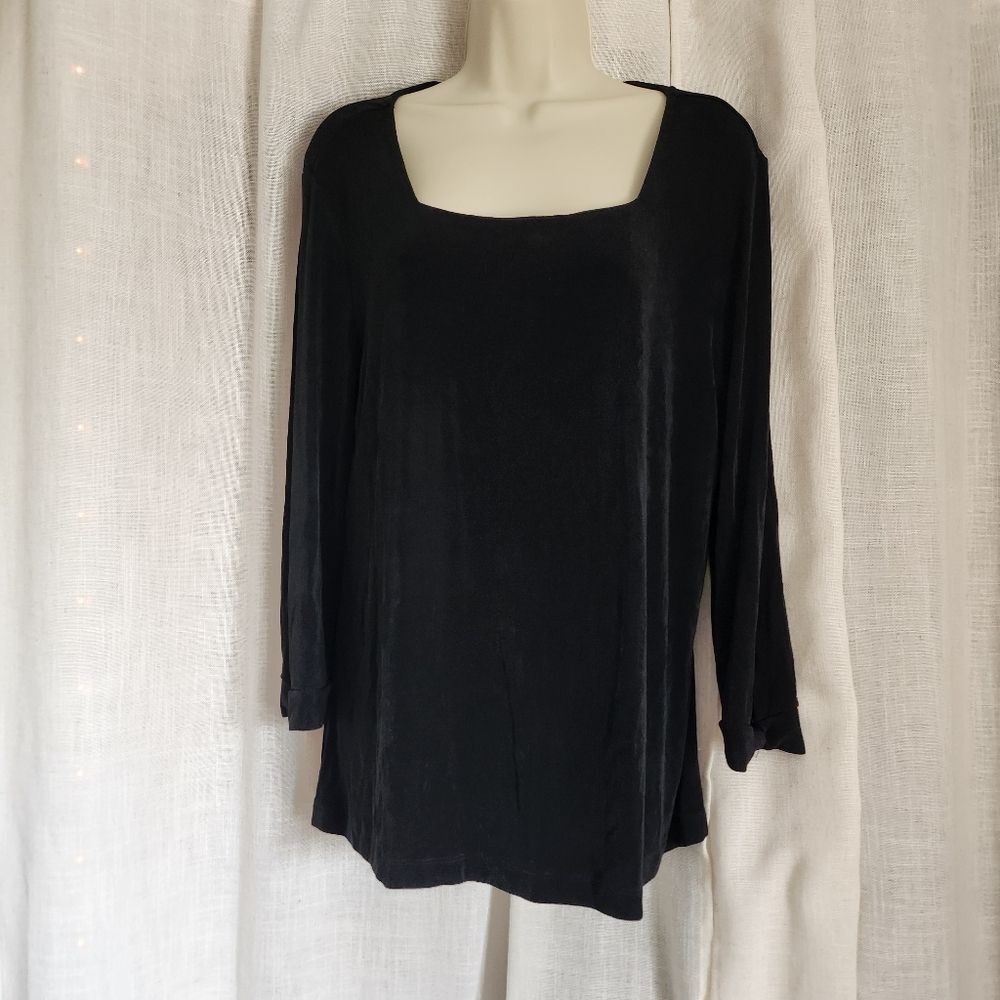 Chico's Black Long Sleeve Top